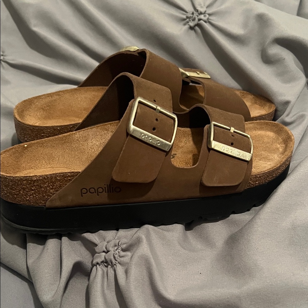 Papillio Tan Sandals with Silver Accents